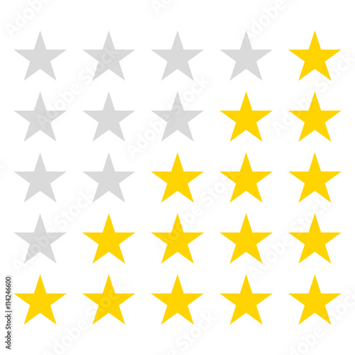 Simple rounded star rating. With outlines makes the stars pop out from background photo