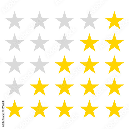 Simple rounded star rating. With outlines makes the stars pop out from background