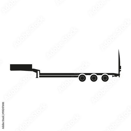 Cargo trailers . Silhouette of a truck trailer