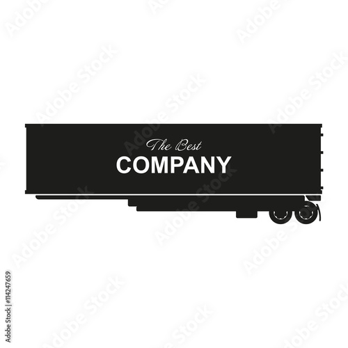 Cargo trailers . Silhouette of a truck trailer