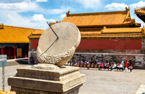Ancient sundial in the Forbidden City - Beijing