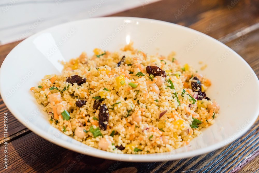 Couscous salad with chickpeas