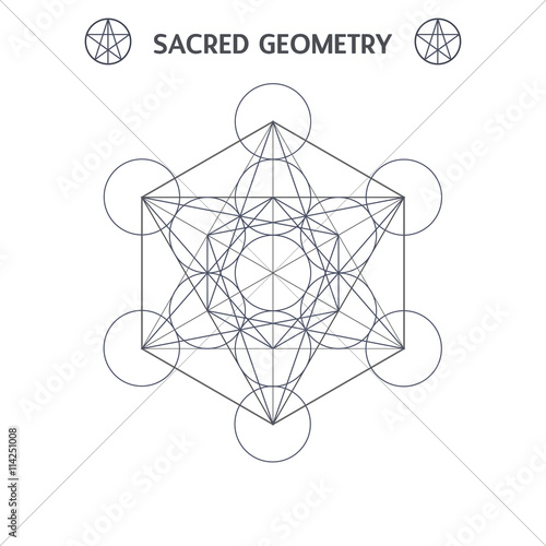 Metatrons cube vector illustration