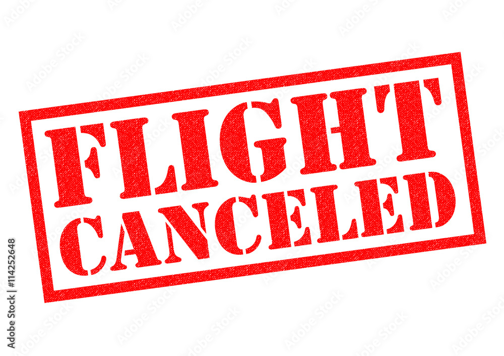 FLIGHT CANCELED Rubber Stamp