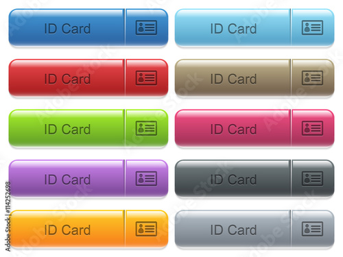 ID card captioned menu button set