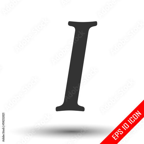 Info icon. Info sign. Simple flat logo of info sign on white background. Vector illustration.