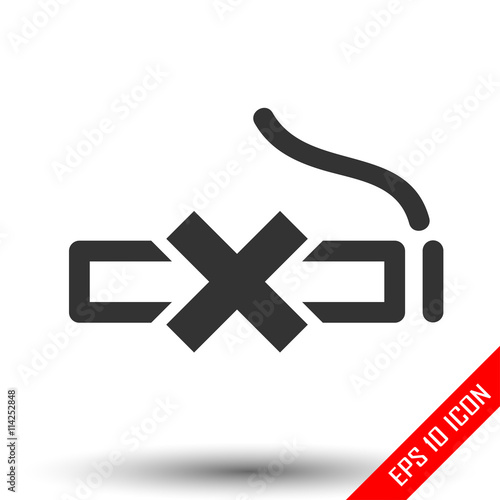 No smoking sign on white background