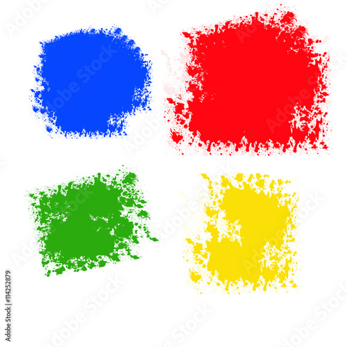 Abstract painted ink and watercolor,color splatter for use in brushes or background for abstract creative work in many kind of pattern isolated on white background