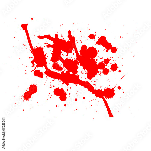 Abstract painted ink and watercolor,color splatter for use in brushes or background for abstract creative work in many kind of pattern isolated on white background