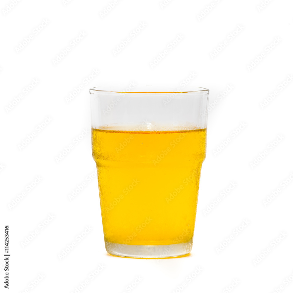 a glass of beer on white background a glass of beer on white background