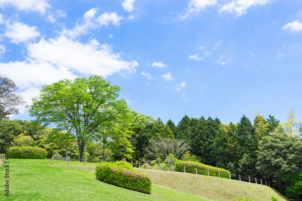 Scenery of the Yamanaka Castle ruin Park