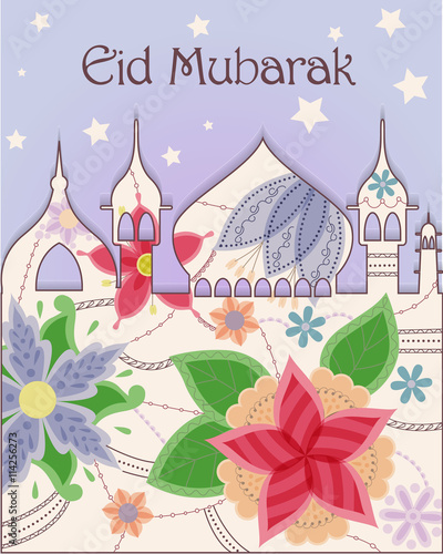 Eid mubarak background vintage