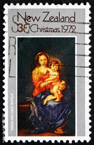 Postage stamp New Zealand 1972 Madonna and Child