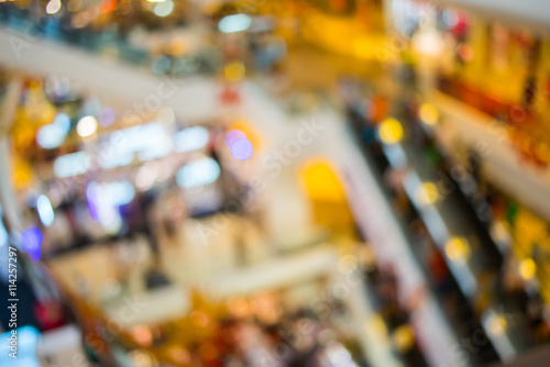 Abstract blur of shopping mall background