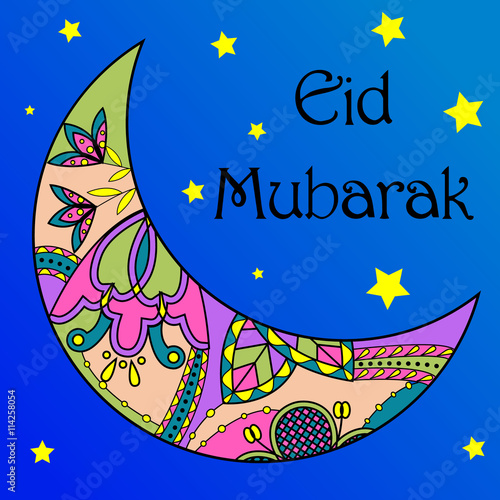 Eid mubarak background colorful