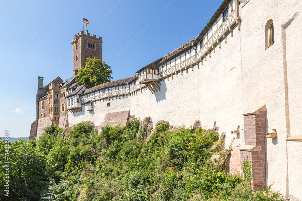 Wartburg Castle, Germany. View from the citadel entrance gate