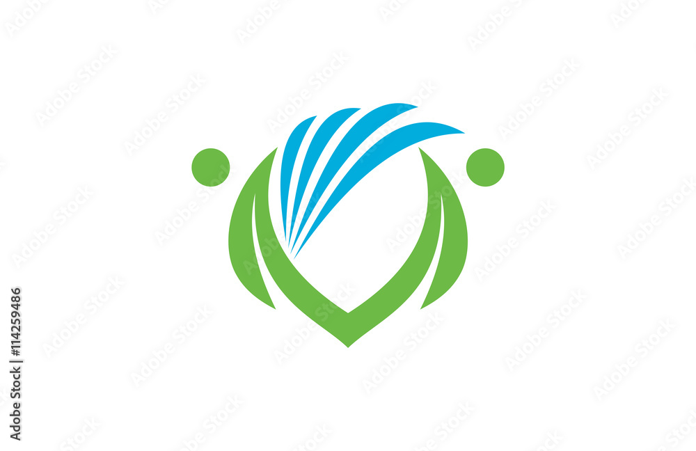 wing people vector logo wing people vector logo