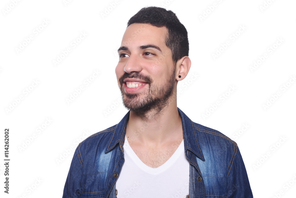Close up of young latin man. Close up of young latin man.