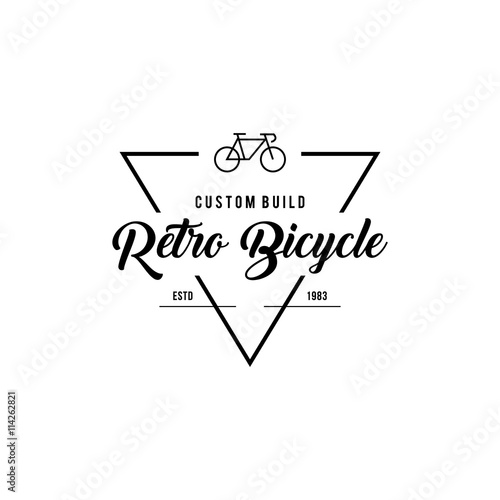 Typographic Bicycle Label Design and Logo