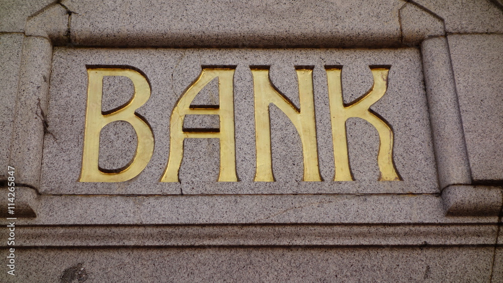 Fototapeta premium Bank Sign