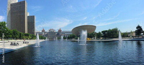 Принти на полотні Panorama of State government  buildings in Albany, New York