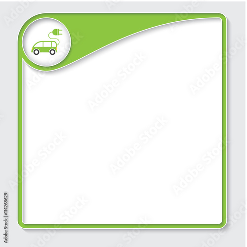 Yellow box for your text and ecology car