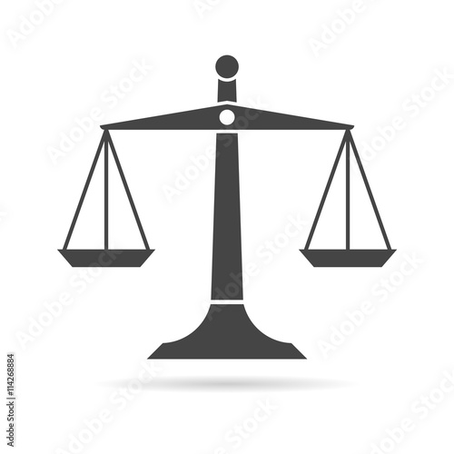 Vector scales of justice icon