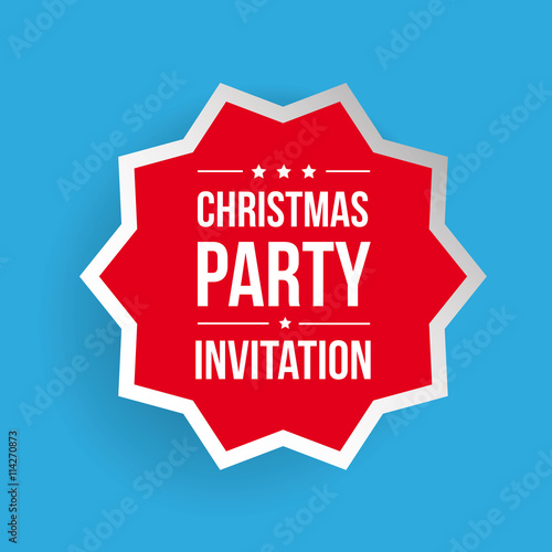 Christmas Party Invitation vector star