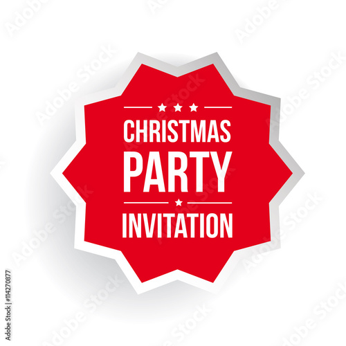 Christmas Party Invitation vector star