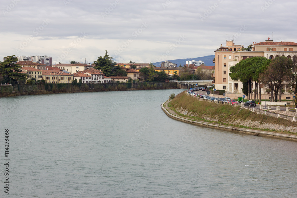 Adige river in Verona