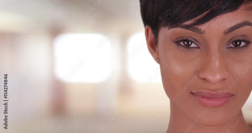 Close up of Beautiful woman looking at camera Close up of Beautiful woman looking at camera