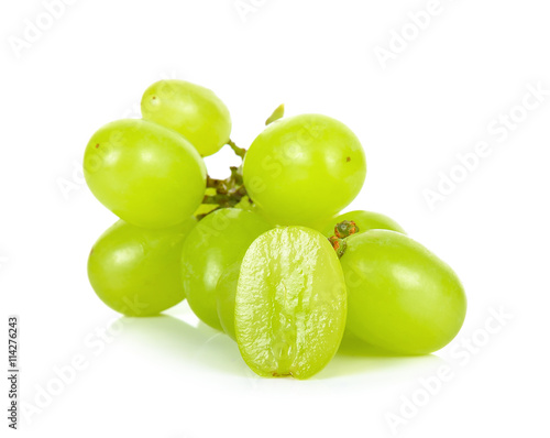 Green grape isolated on a white background