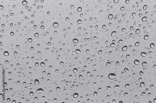 Drop of water for the background on glass car window to abstract