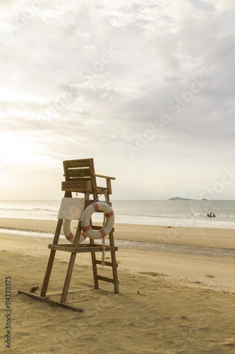 Lifeguard chair on the beach © ktasimar