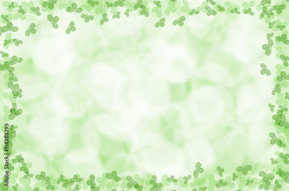 summer green clover leaves background