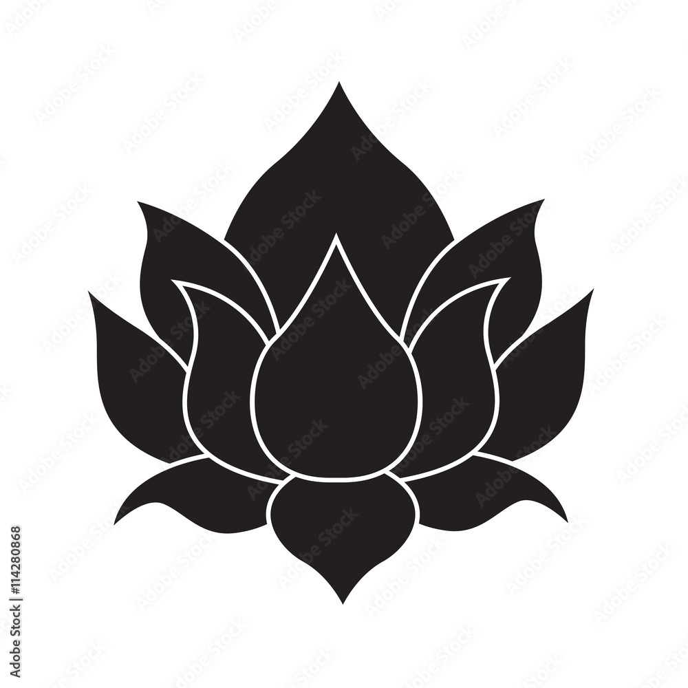 lotus icon isolated illustration lotus icon isolated illustration