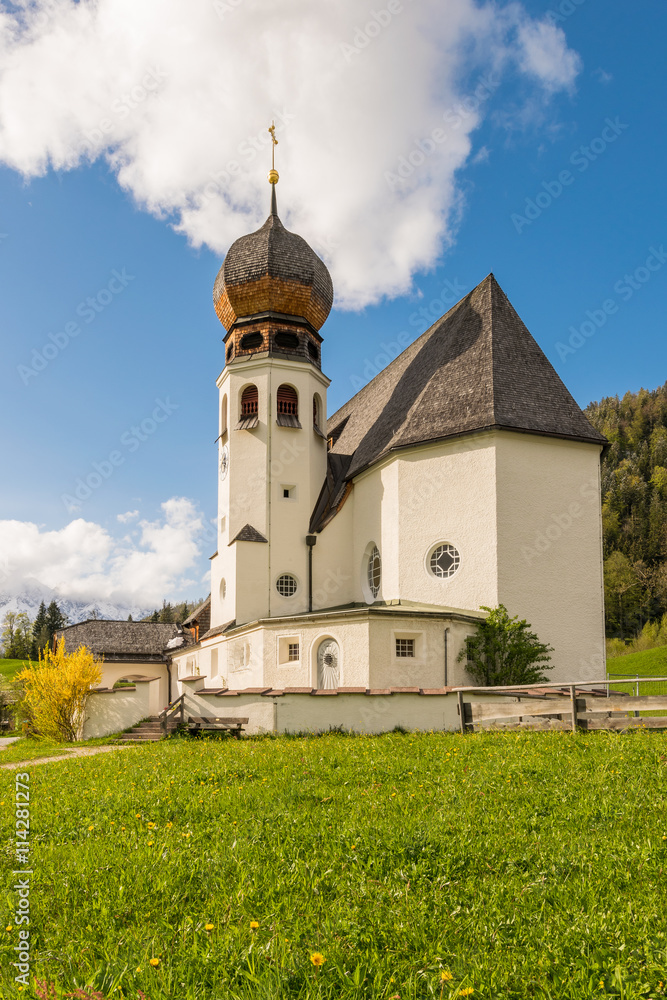 Kirche in Oberau im Berchtesgadener Land, Oberbayern in Deutschland