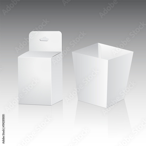 set of cadrboard package isolated box on the white background. m