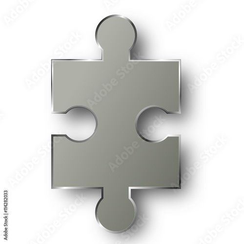 puzzle element silber grau teil