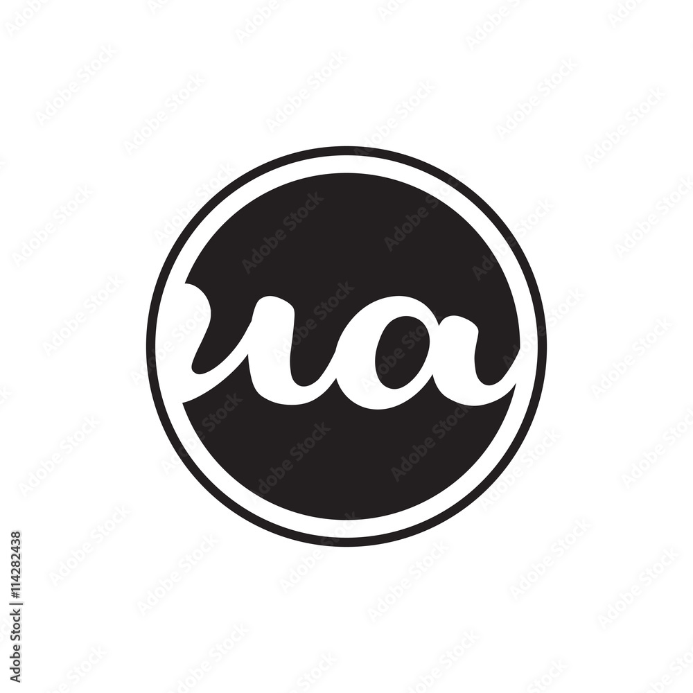 Naklejka premium initial letter logo circle with ring ua