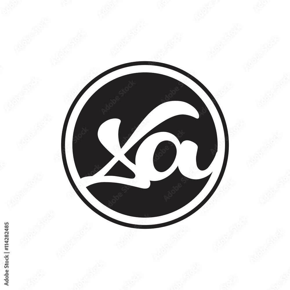 initial letter logo circle with ring xa initial letter logo circle with ring xa