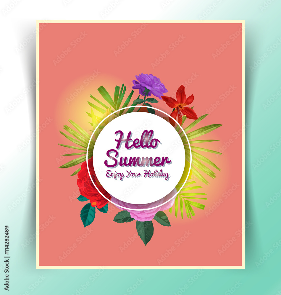 Tropical leaf pattern poster Tropical leaf pattern poster