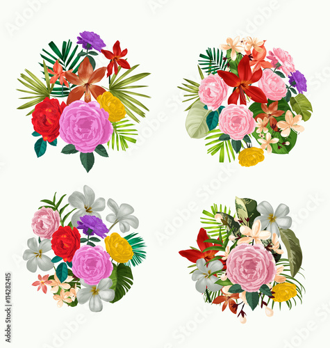 floral wreath set © theerapol