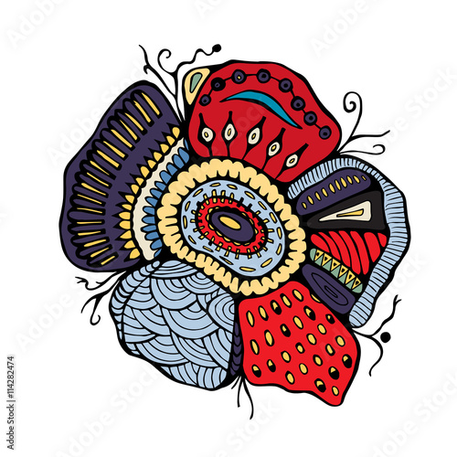 stock vector floral  doodle pattern. decorative element