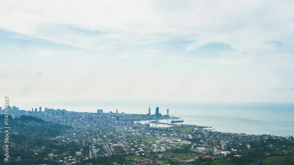 Timelapse Batumi cityscape zoom out Timelapse Batumi cityscape zoom out