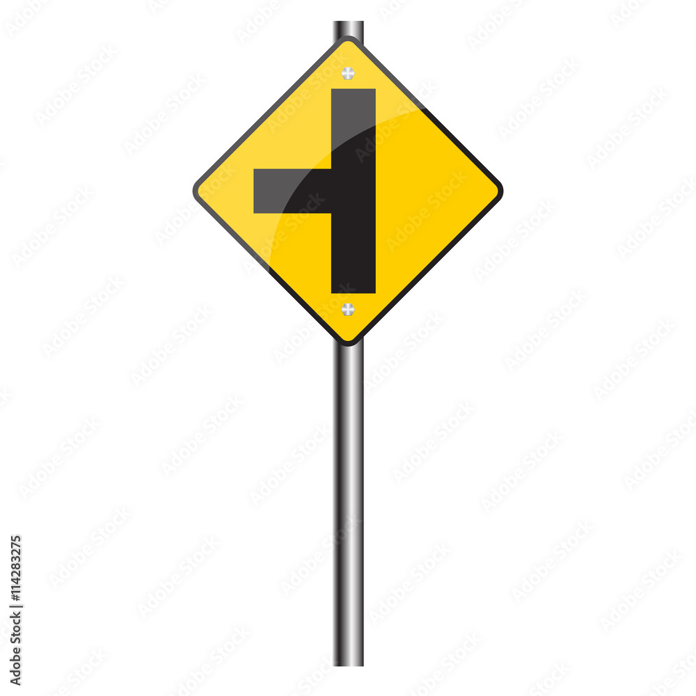 Traffic sign road, Vector image. Traffic sign road, Vector image.