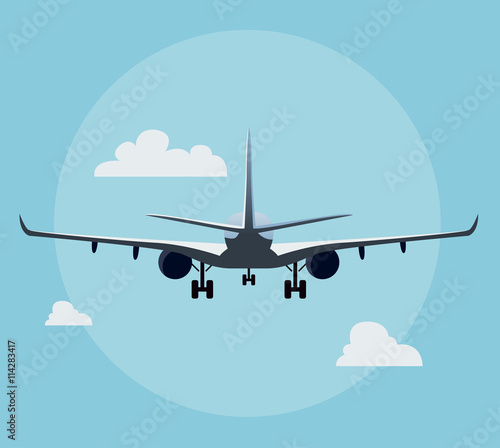 Flat airplane illustration