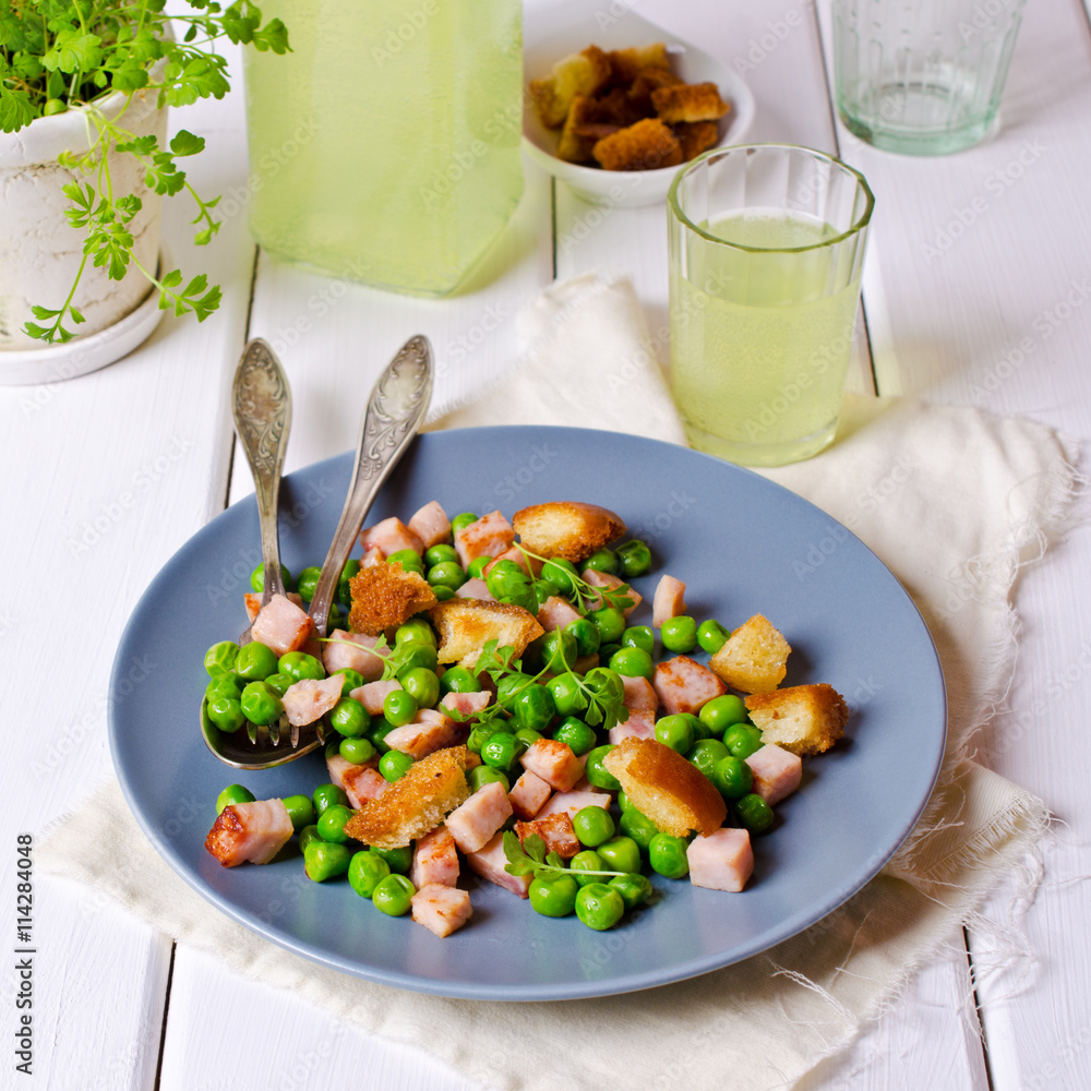 Salad with green peas Salad with green peas