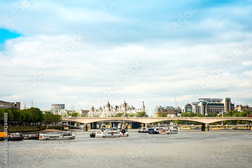 River view of London, England, UK