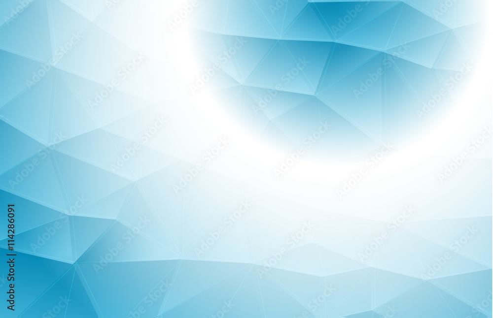 Obraz premium polygon blue background texture with triangles